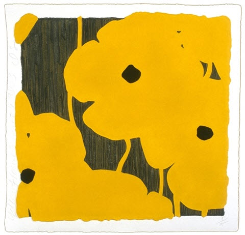 Donald Sultan, Yellow Flowers (2003). Courtesy of Mixografia ®.