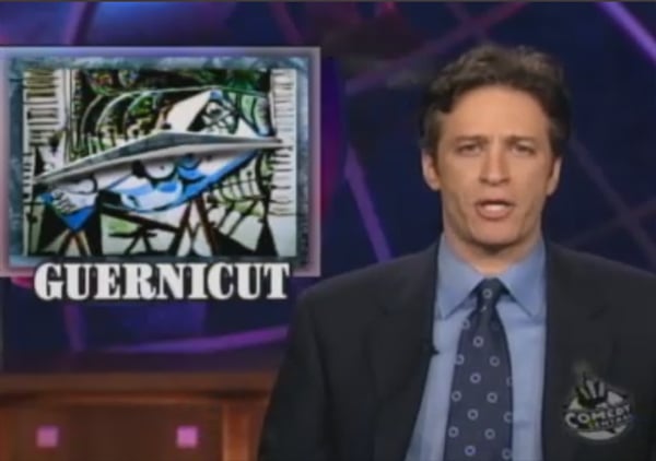 Video still from <em>The Daily Show with Jon Stewart</em>.