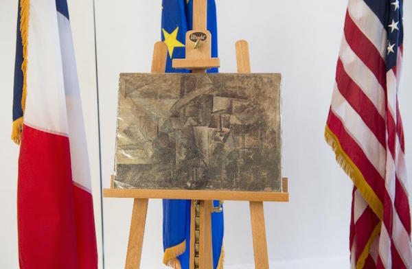 The painting was repatriated at an official handover ceremony at the French Embassy in Washington. Photo: Saul Loeb/AFP via Yahoo News