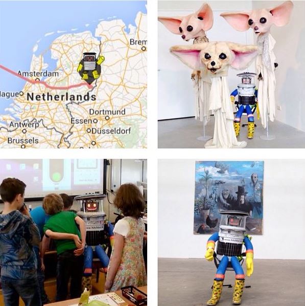 hitchBOT's travels in the Netherlands.  Photo: Instagram. 