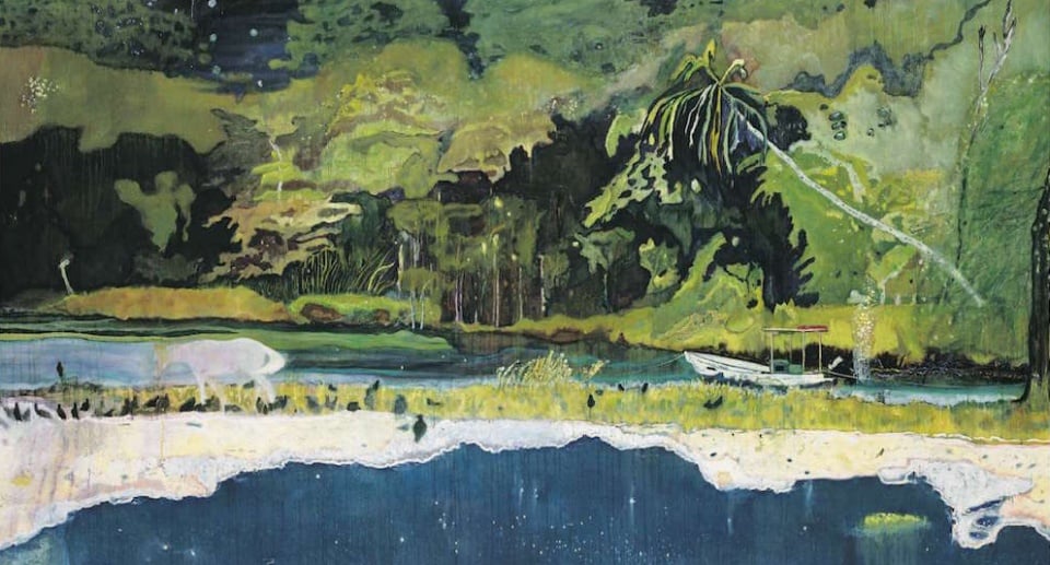 Peter Doig,  Grand Riviere (2001). Courtesy of Louisiana Museum of Modern Art.