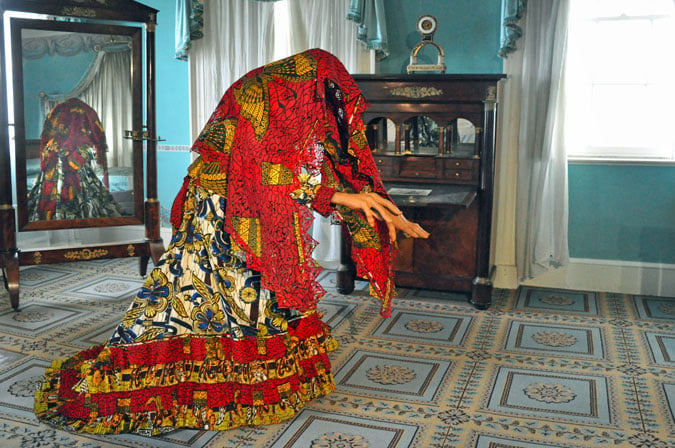 Yinka Shonibare, The Ghost of Eliza Jumel (2015) at the Morris-Jumel Mansion, New York. Photo: Trish Mayo, courtesy Morris-Jumel Mansion.