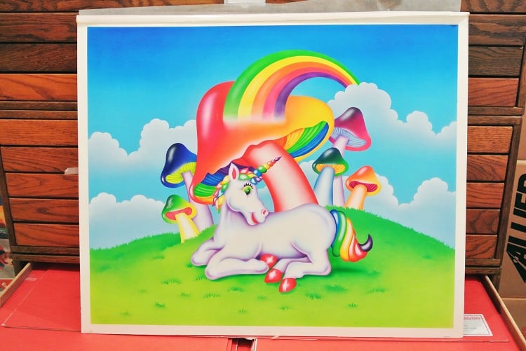 An early Lisa Frank painting. Photo: Carly Mark/Courtesy Foundations. 
