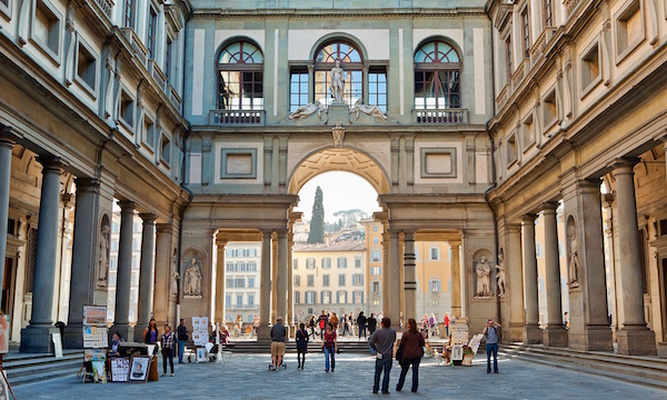 The Uffizi Galleries in Florence. Photo by John Kellerman/Alamy/Getty Images.