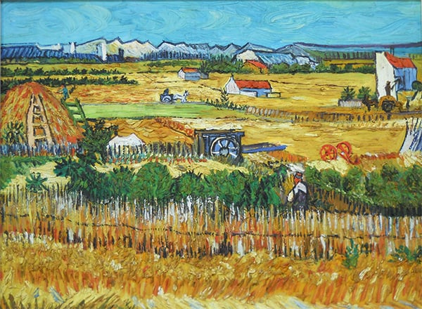 Vincent van Gogh, Harvest or Harvest at La Crau, with Montmajour in the Background (1888). Photo: Van Gogh Museum, Amsterdam.