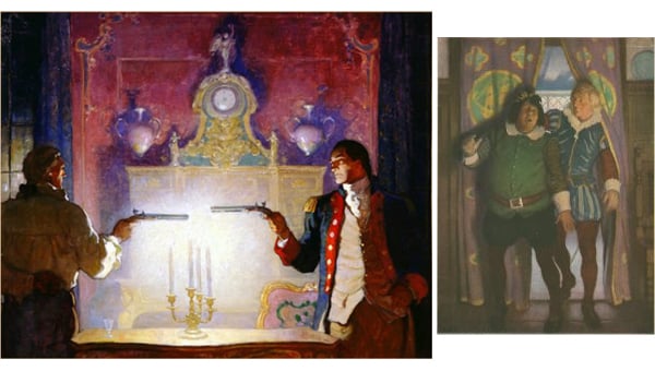 N.C. Wyeth, The The Duel and The John Brimlecombe. Photo: FBI National Stolen Art Files.