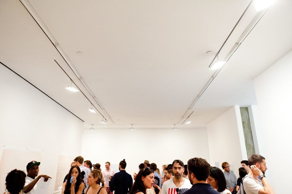 Inside a gallery opening. Photo: New York On My Mind.