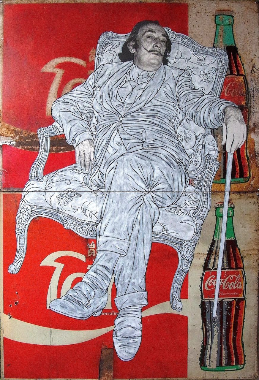 Pakpoom Silaphan, Dali Sits on Coke (2013). Photo: Coca-Cola Finland.