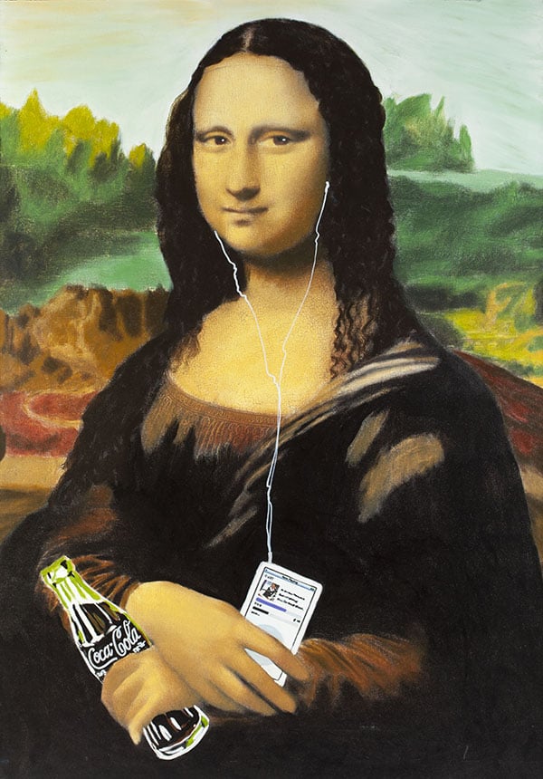 Steve Kaufman, Mona Lisa (2008). Photo: Coca-Cola Finland.