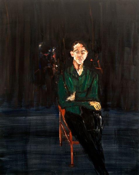 Man Sitting (1992) Oil on canvas, 78" x 100".