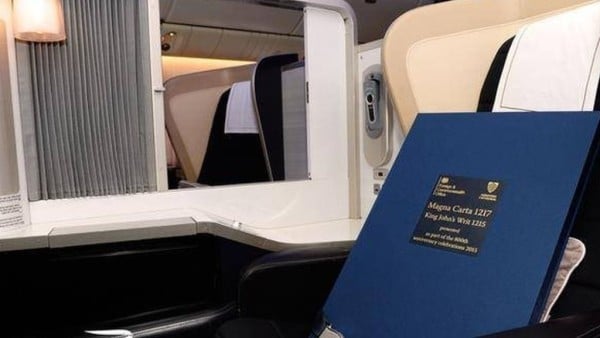 The Magna Carta flies first class. Photo: British Airways.