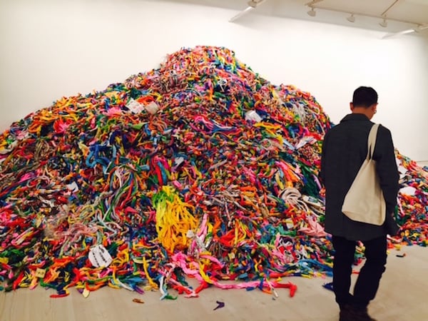Installation view of Chim↑Pom’s The History of Humans (2015) at START art fair.<br>Photo: Lorena Muñoz-Alonso