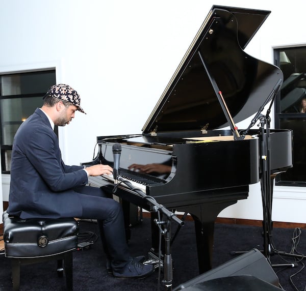 Jason Moran performs for guests