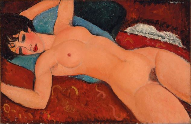 Amedeo Modigliani, Nu couché, 1917–18. Courtesy Christie's New York.