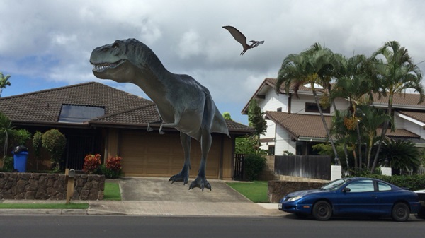T-Rex in Your Neighborhood. Photo credit: Immersive Worlds, LLC