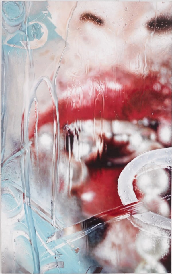 Marilyn Minter, Torrent (2013) Enamel on metal 96 x 60 inches Private collection, Palm Beach, FL 