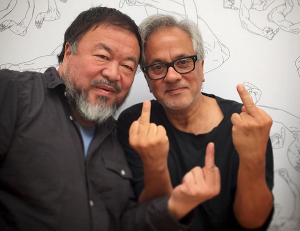 Ai Weiwei and Anish Kapoor join forces in London.Photo: via Instagram @dirty_corner