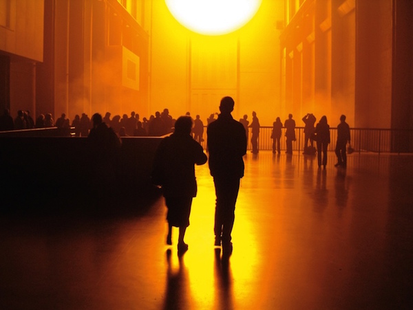 Eliason's sun themed installation The Weather Project (2003). Photo: Little Sun via Kickstarter
