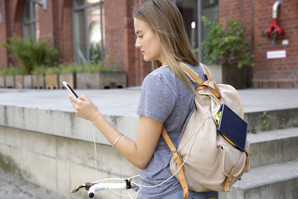 The device is designed to be used on the go. Photo: Little Sun via Kickstarter