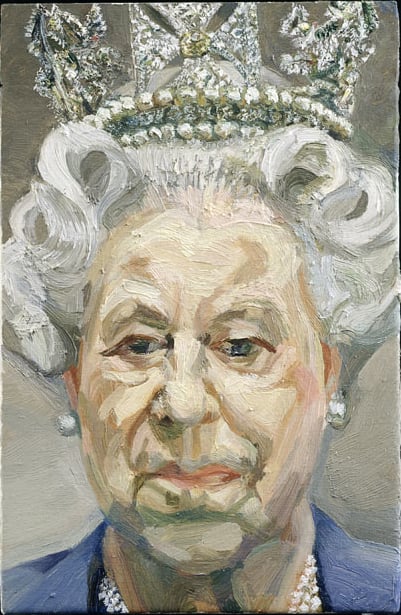 Lucian Freud, <em>HM Queen Elizabeth II 2000–2001</em> (2001). Photo: © Royal Collection Trust 2012/the Lucian Freud Archive.