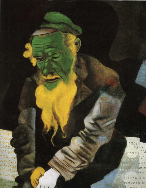 Marc Chagall, <em>Jew in Green</em> (1914). Photo: courtesy Im Obersteg Foundation/Artists Rights Society. 