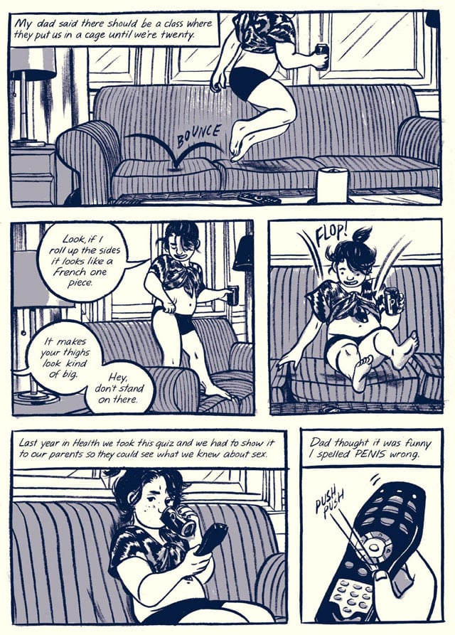 A page from <em>This One Summer</em> by Jillian Tamaki and Mariko Tamaki.