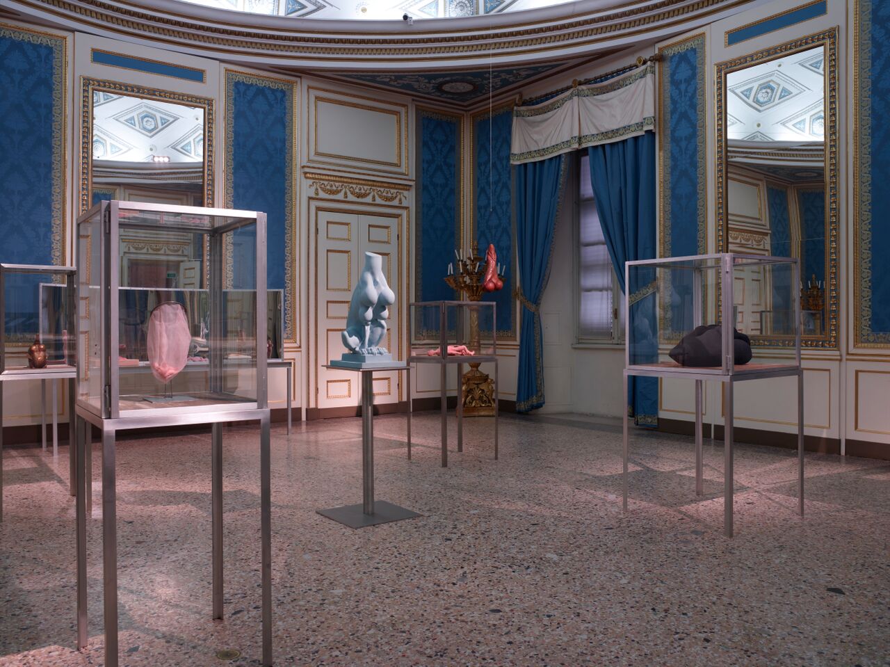Installation view of Louise Bourgeois's works in one of the domed halls.  Image: Marco De Scalzi. Courtesy Palazzo Reale.