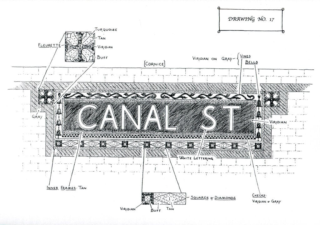 Philip Ashforth Coppola, drawing of the Canal Street, Manhattan, station. Photo: Philip Ashforth Coppola.