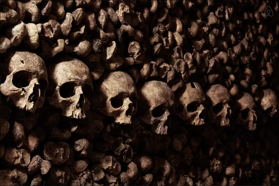 6 to 7 million Parisians are buried in the Catacombs. <br>Photo: via AirBnB</br>