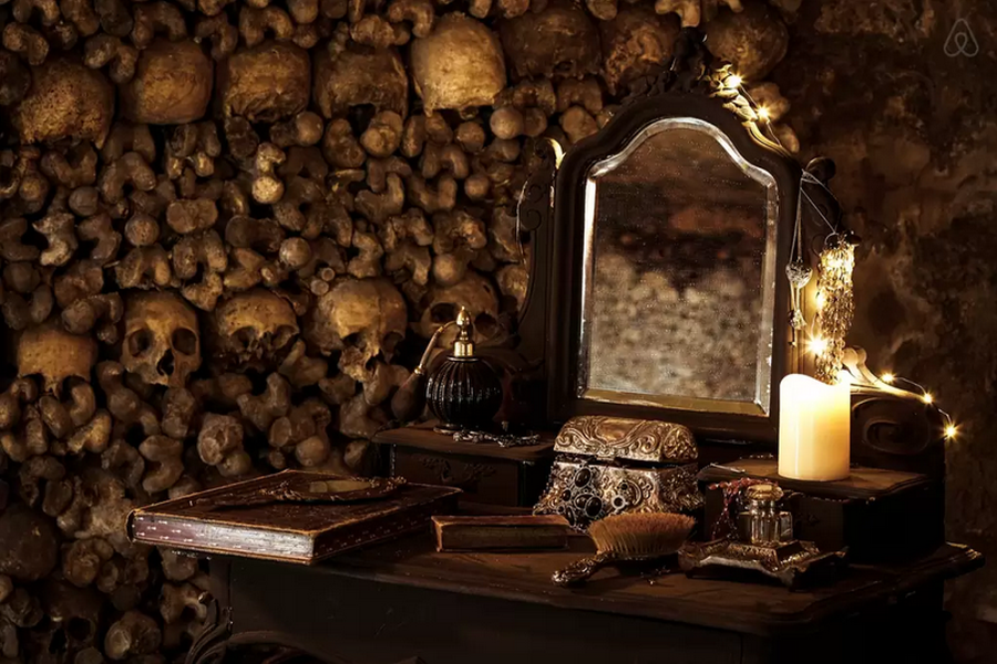 Spending the night at the Catacombs is only for the brave—and morbid—at heart. <br>Photo: via AirBnB</br>