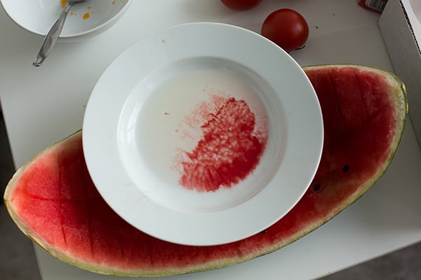 Wolfgang Tillmans, <em>water melon still life</em> (2012). Photo: courtesy David Zwirner, New York.