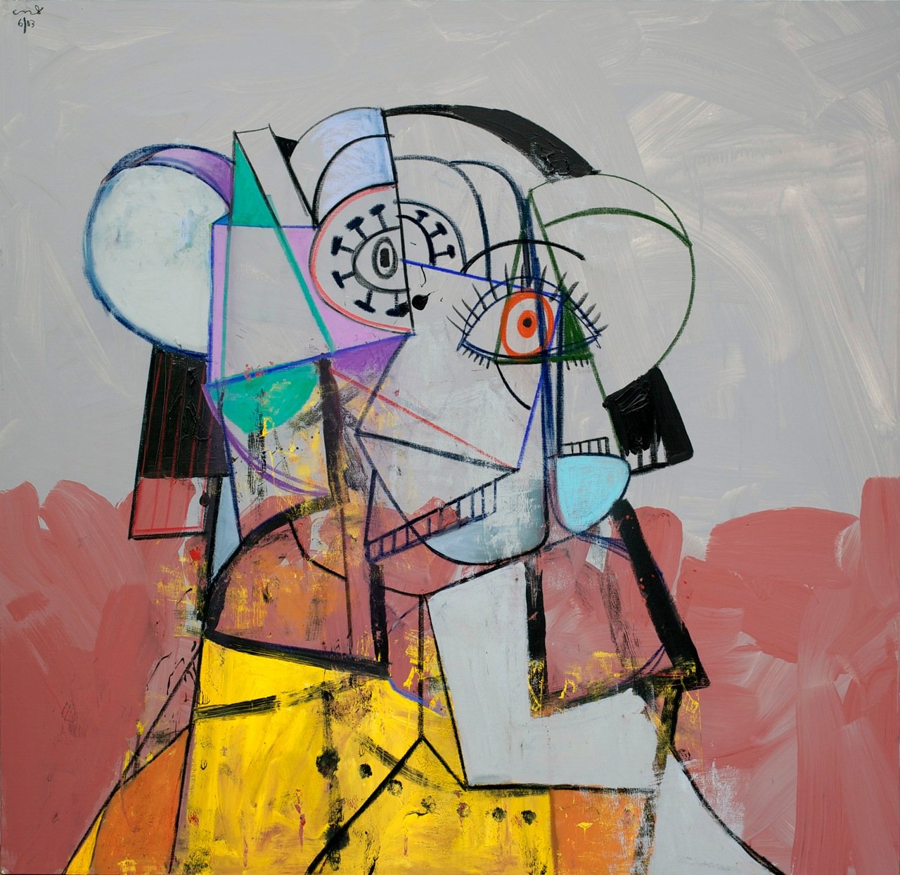 George Condo Portrait with Grey Forms (2013) Photo: Courtesy of the artist and Skarstedt