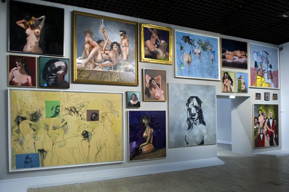 Exhibition view of works by George Condo at Grand Palais, exhibition design by bGc studio <br>Photo: © Rmn-Grand Palais / Didier Plowy, Paris 2015