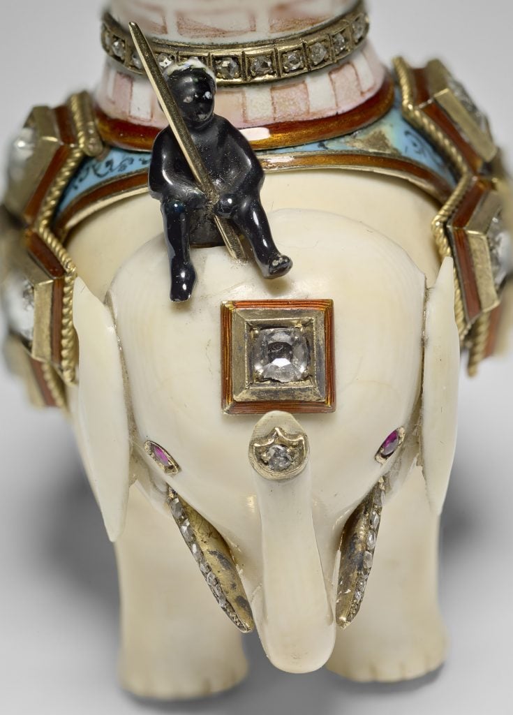 Peter Carl Fabergé, the elephant automaton from the Diamond Trellis egg (1892). Photo courtesy of Royal Collection Trust/©Her Majesty Queen Elizabeth II 2015.