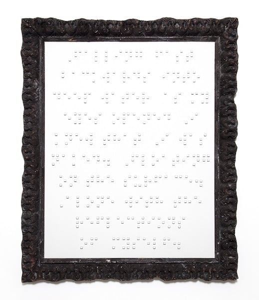 "Fire 1", a sculpted braille painting by Roy Nachum featuring poetry by Chloe Mitchell for Rihanna's upcoming album. <br>Photo: courtesy Company Agenda</br> 