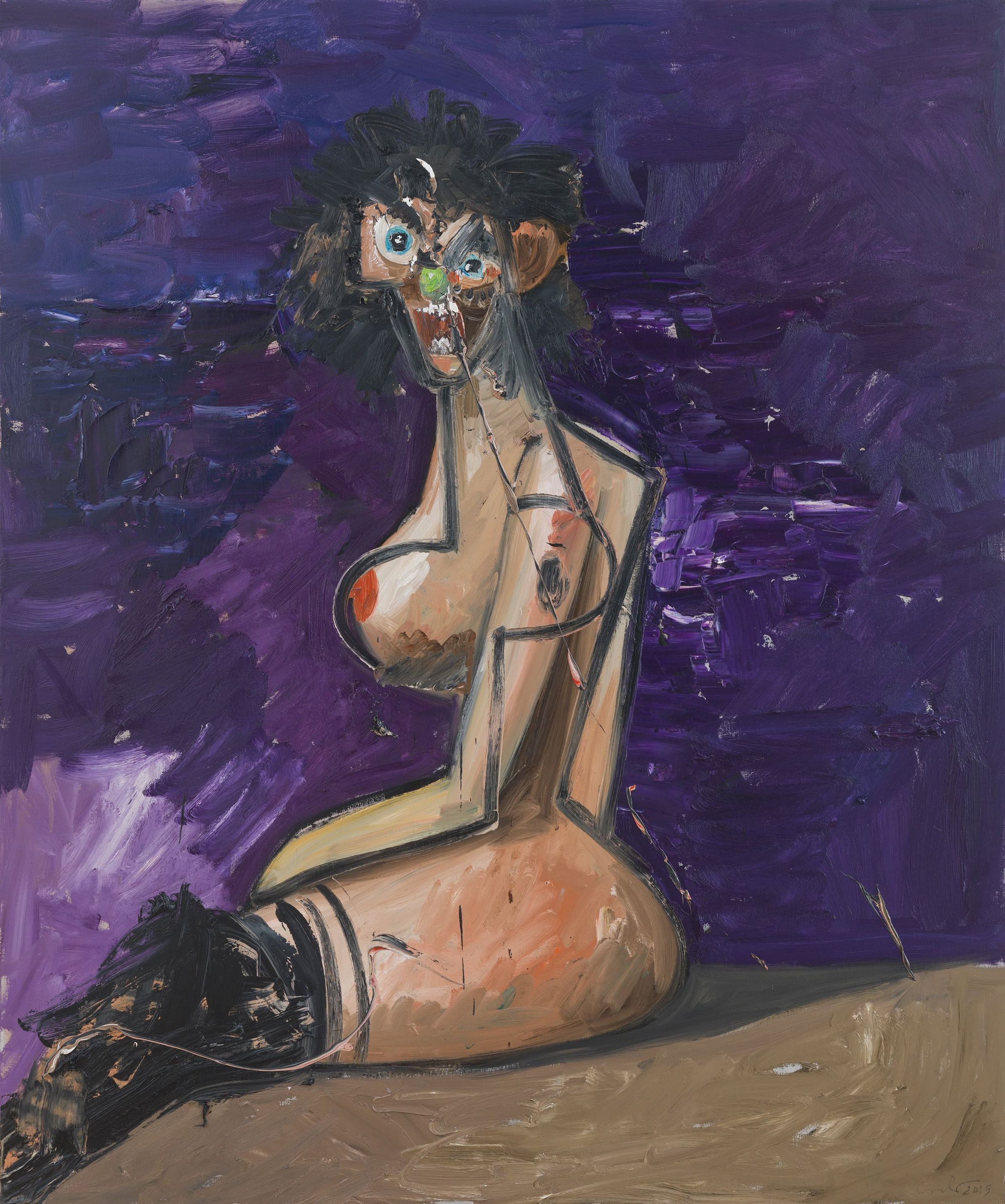 George Condo Purple Nude II Photo: Courtesy of the artist and Skarstedt