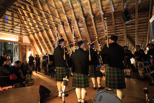 The Bristol Pipes and Drums, who opened "Sanctum" Photo: Max McClure