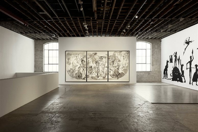 Kara Walker: Go to Hell or Atlanta, Whichever Comes First installation view (2015). Courtesy of Victoria Miro Gallery.