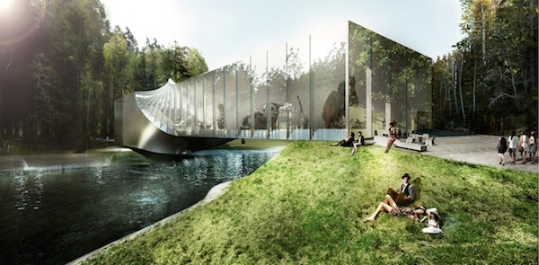 Rendering of the new Kistefos Museum.Photo: BIG via The Creators Project