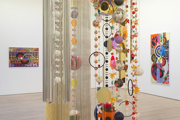Beatriz Milhazes, "Marola" (2015), installation view at James Cohan gallery. Photo: Adam Reich.