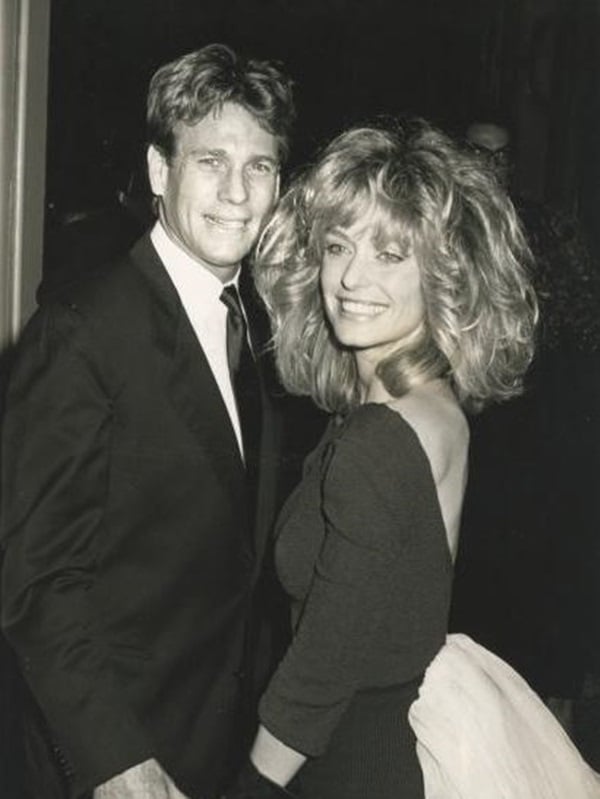 Ryan O'Neal and Farah Fawcett in 1987. Image: Courtesy of RyanONeal.com