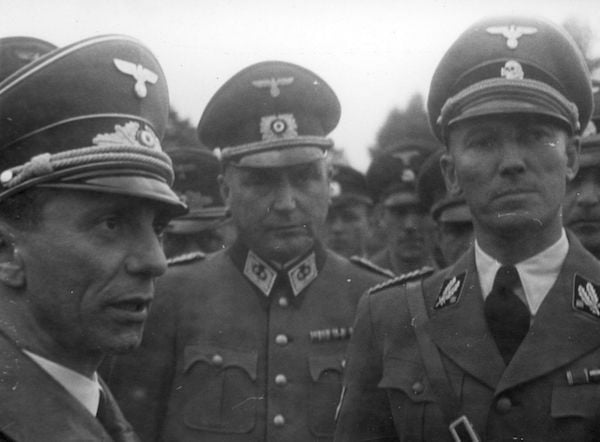 Otto von Wächter (right) with other German Nazi government officials of occupied Poland.<br /> Photo: via Opera Mundi