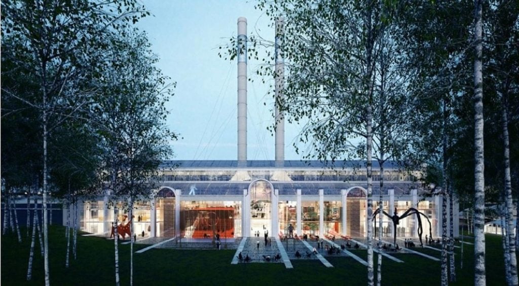 Rendering of Leonid Mikhelson's planned Moscow contemporary art gallery. Photo courtesy of Renzo Piano.