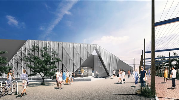 Rendering of the entrance of SHoP Architects' design for the expanded SITE Santa Fe. Photo: SHoP Architects.