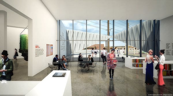 Rendering of the lobby of SHoP Architects' design for the expanded SITE Santa Fe. Photo: SHoP Architects.