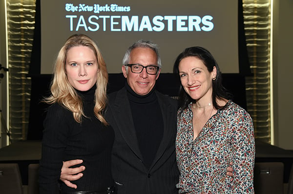 Stephanie March, chef Geoffrey Zakarian, and Pavia Rosati attend the New York Times TasteMasters at the Park Hyatt. Photo: Mike Coppola/Getty Images for the New York Times.