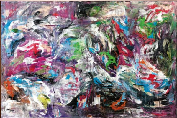Dan Rees Artex painting (2012) sold for $233,000 at Sotheby's this past November, blowing past the $65,000-to-$75,000 estimate. Image: Courtesy of Sotheby's.