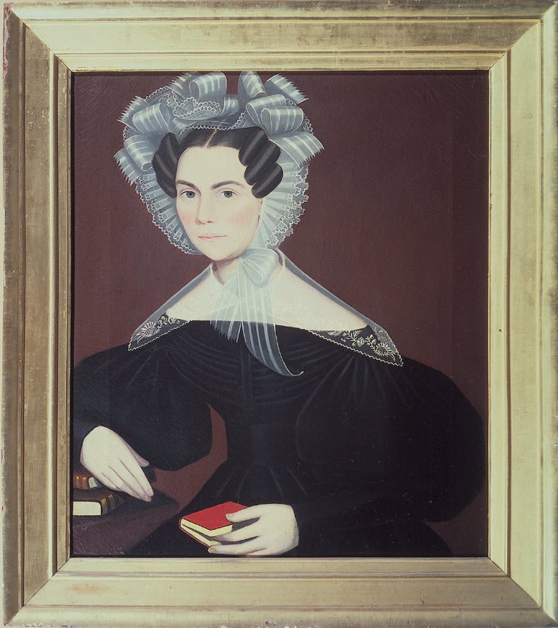 Ammi Phillips, Portrait of Almira Lucretia Perry (c. 1836). Oil on canvas. Courtesy of Washburn Gallery.