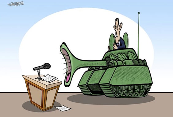 A Akram Raslan cartoon. Photo: Akram Raslan.