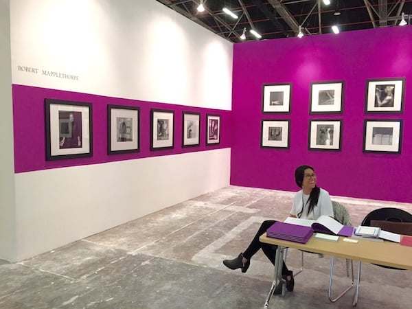 Robert Mapplethorpe at the booth of Pepe Cobo during ArtBo